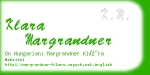 klara margrandner business card